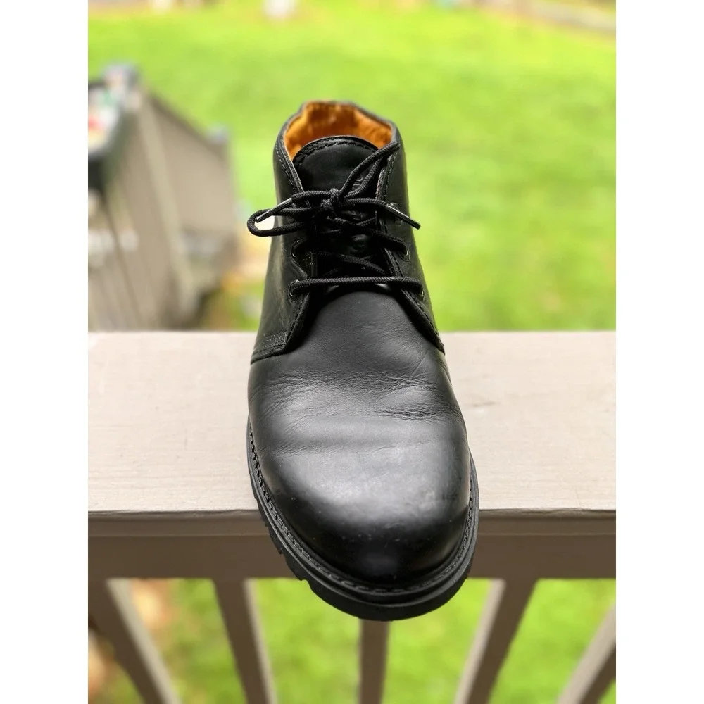 Vintage Havana Joe Chukka Boots Mens US 11.5 EU 45 Black Leather Made Spain